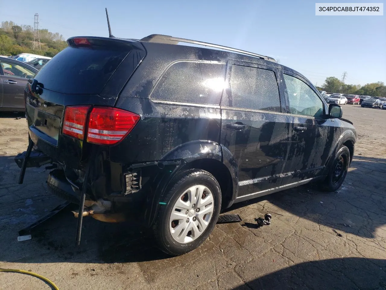 2018 Dodge Journey Se VIN: 3C4PDCAB8JT474352 Lot: 73805454