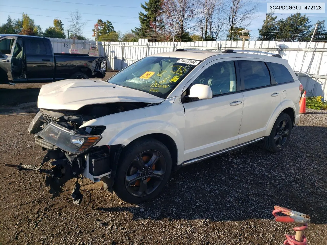 2018 Dodge Journey Crossroad VIN: 3C4PDCGG0JT472128 Lot: 74053344