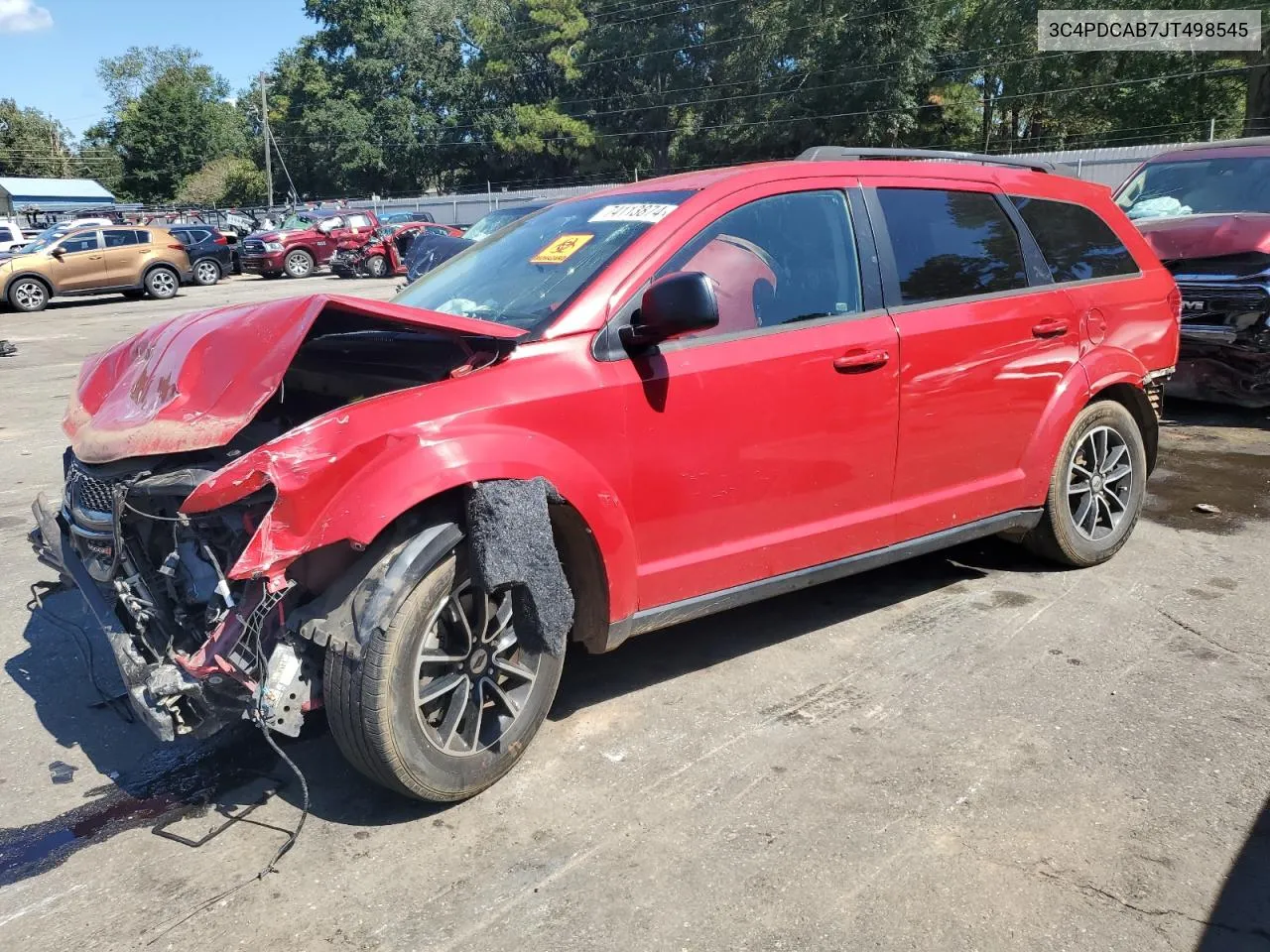 2018 Dodge Journey Se VIN: 3C4PDCAB7JT498545 Lot: 74113874