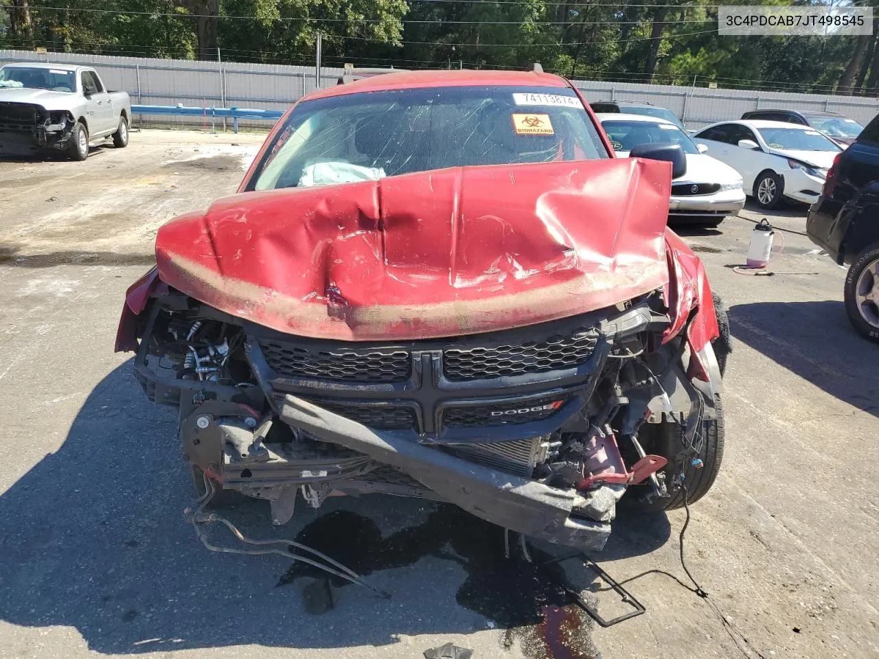 2018 Dodge Journey Se VIN: 3C4PDCAB7JT498545 Lot: 74113874