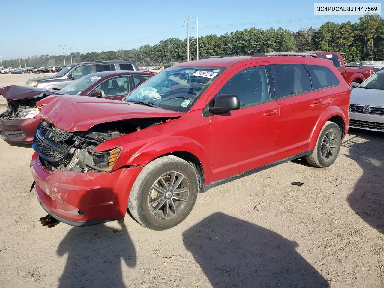 2018 Dodge Journey Se VIN: 3C4PDCAB8JT447569 Lot: 74397304