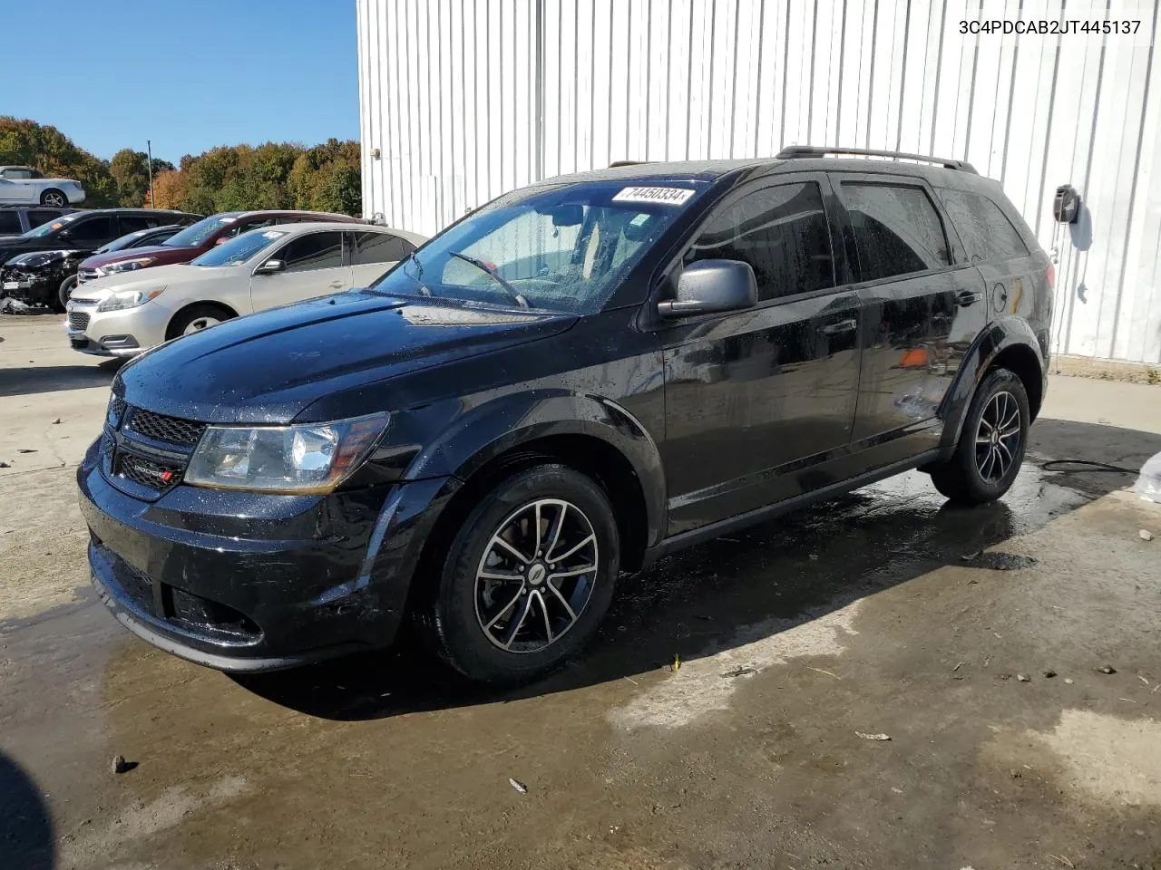 2018 Dodge Journey Se VIN: 3C4PDCAB2JT445137 Lot: 74450334