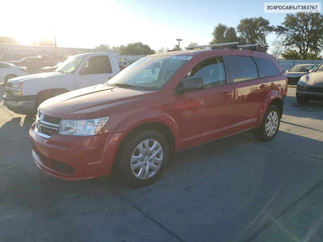 2018 Dodge Journey Se VIN: 3C4PDCAB9JT383767 Lot: 74532034