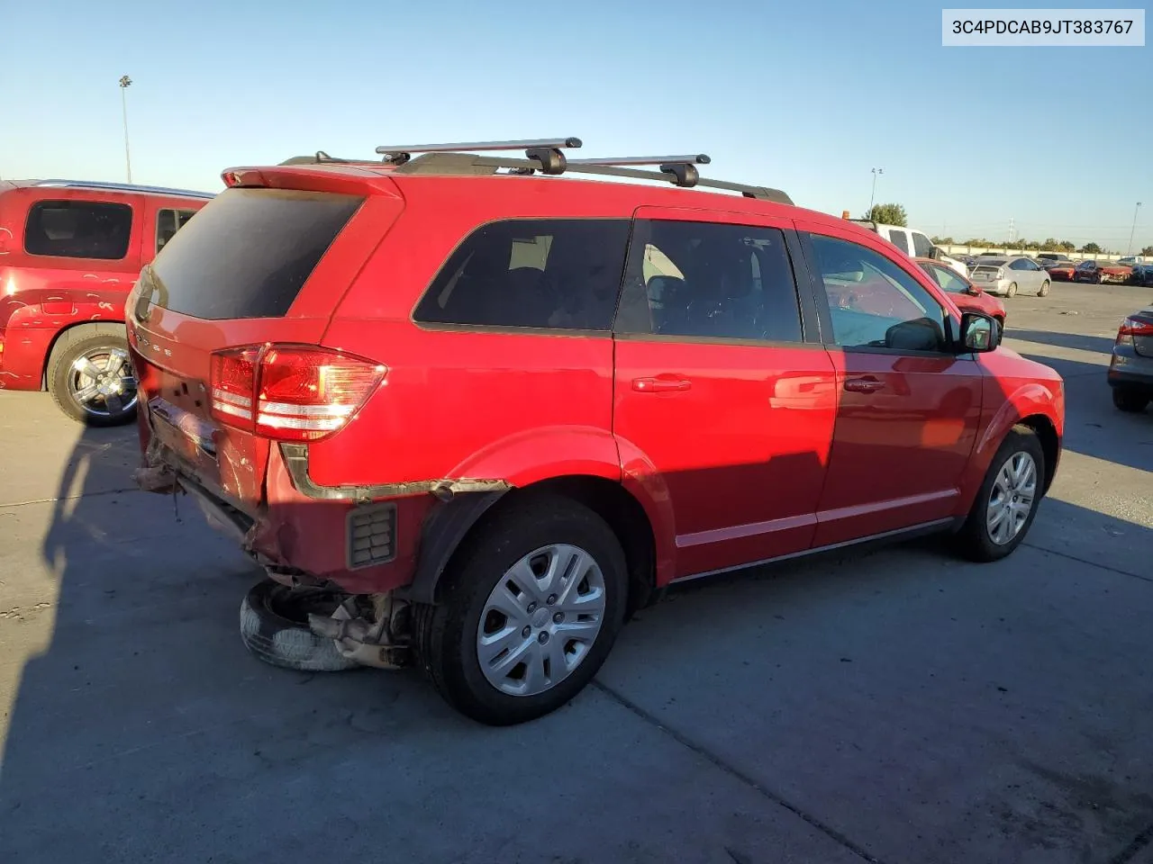 2018 Dodge Journey Se VIN: 3C4PDCAB9JT383767 Lot: 74532034