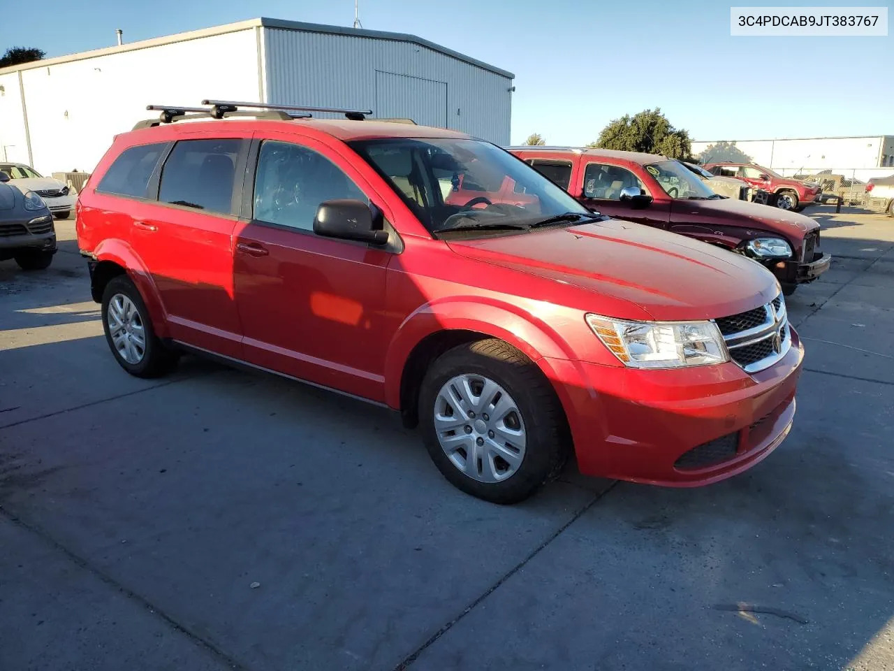 2018 Dodge Journey Se VIN: 3C4PDCAB9JT383767 Lot: 74532034