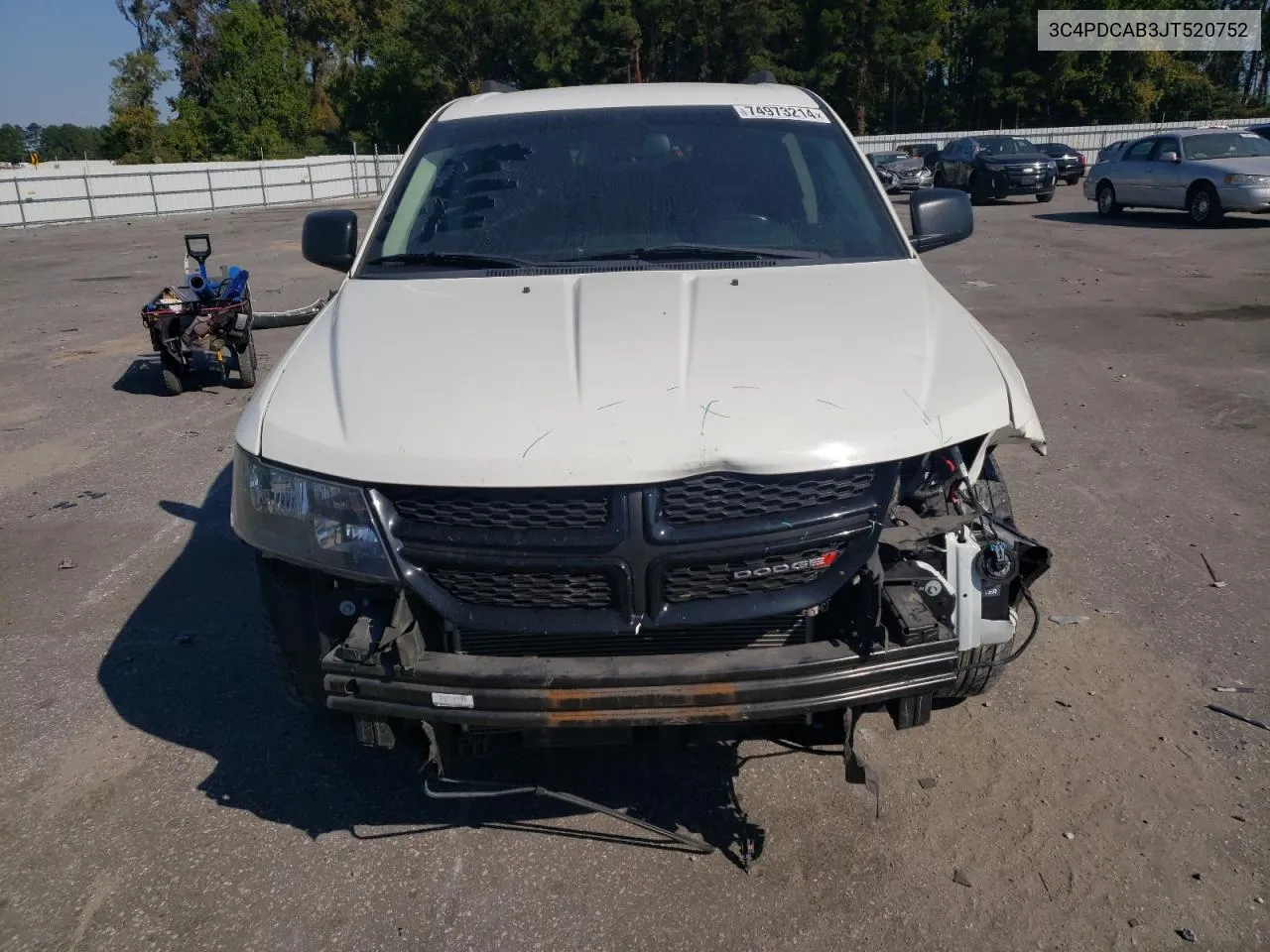 2018 Dodge Journey Se VIN: 3C4PDCAB3JT520752 Lot: 74973214