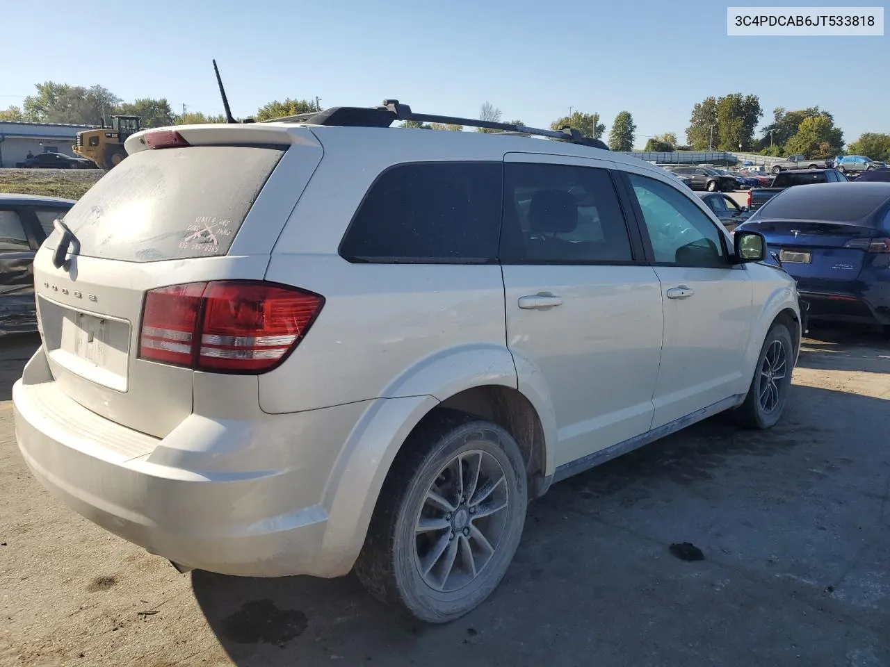 2018 Dodge Journey Se VIN: 3C4PDCAB6JT533818 Lot: 75294694