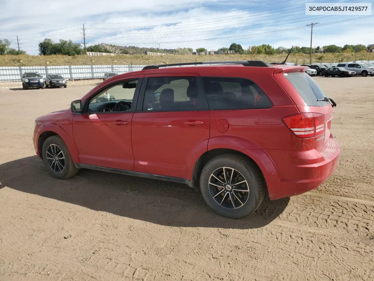 2018 Dodge Journey Se VIN: 3C4PDCAB5JT429577 Lot: 75303884