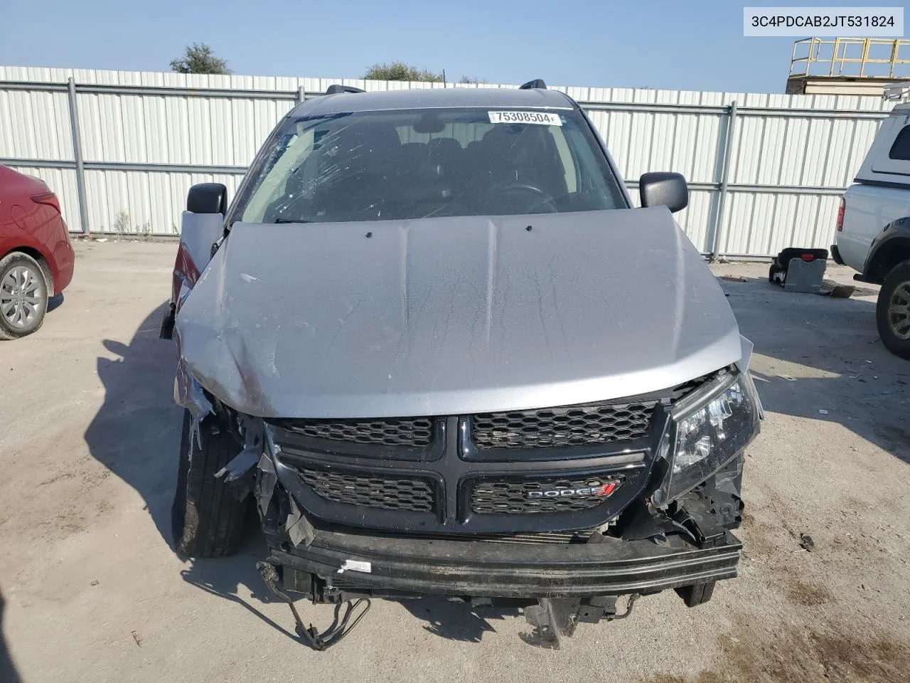 2018 Dodge Journey Se VIN: 3C4PDCAB2JT531824 Lot: 75308504