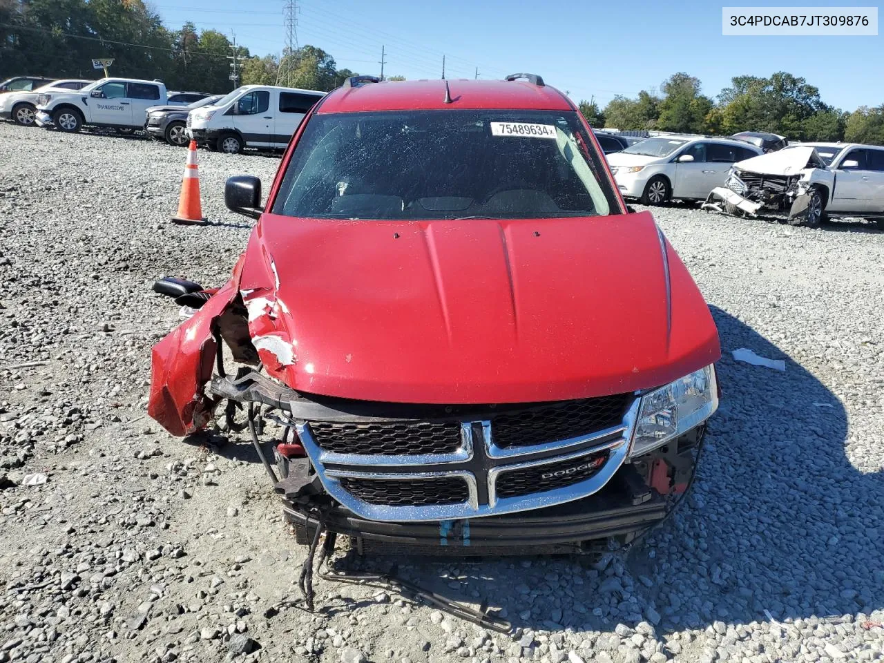 2018 Dodge Journey Se VIN: 3C4PDCAB7JT309876 Lot: 75489634