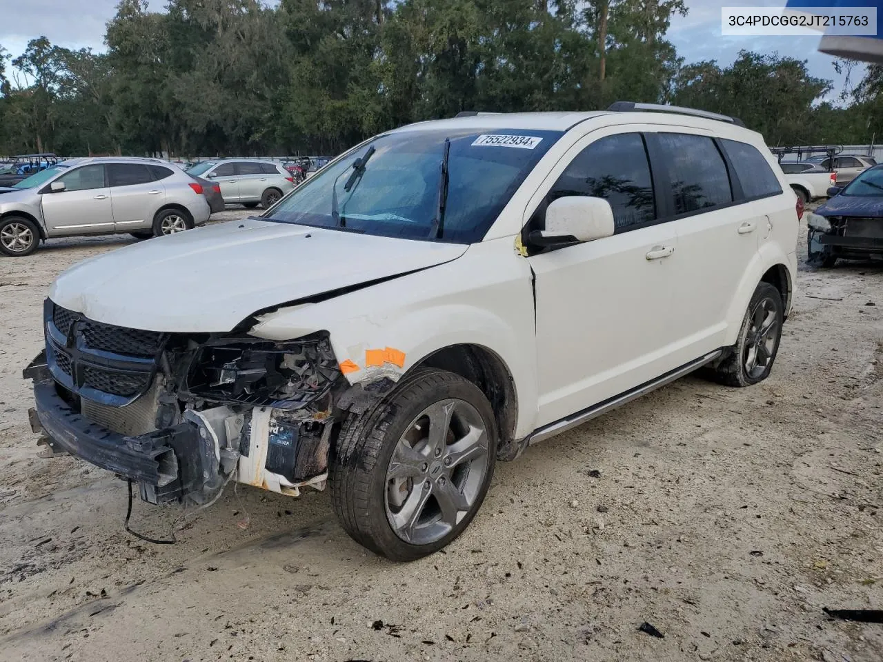 2018 Dodge Journey Crossroad VIN: 3C4PDCGG2JT215763 Lot: 75522934