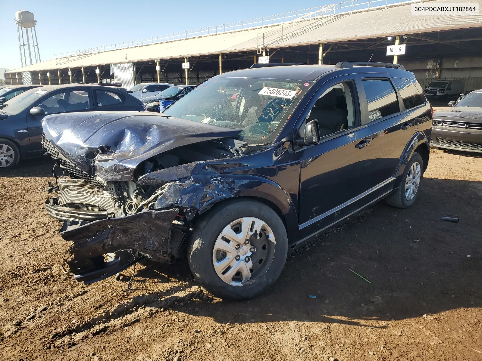 2018 Dodge Journey Se VIN: 3C4PDCABXJT182864 Lot: 75526243