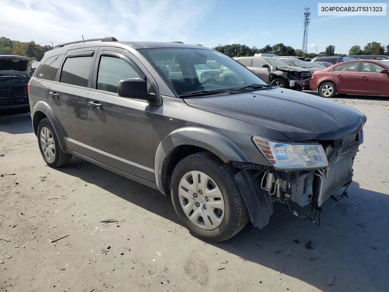 2018 Dodge Journey Se VIN: 3C4PDCAB2JT531323 Lot: 75848684