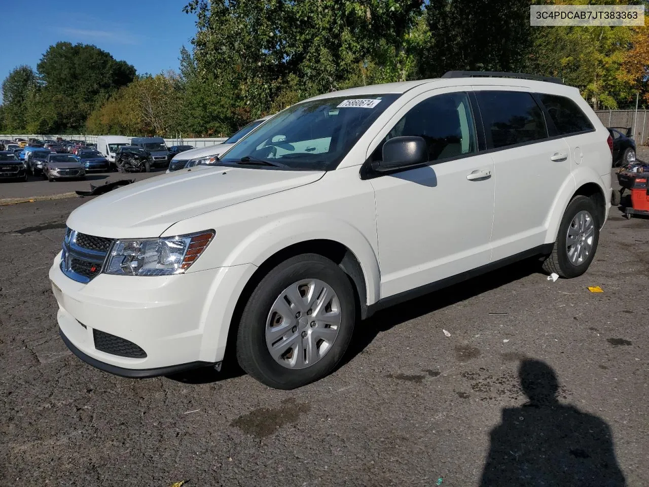 2018 Dodge Journey Se VIN: 3C4PDCAB7JT383363 Lot: 75860674