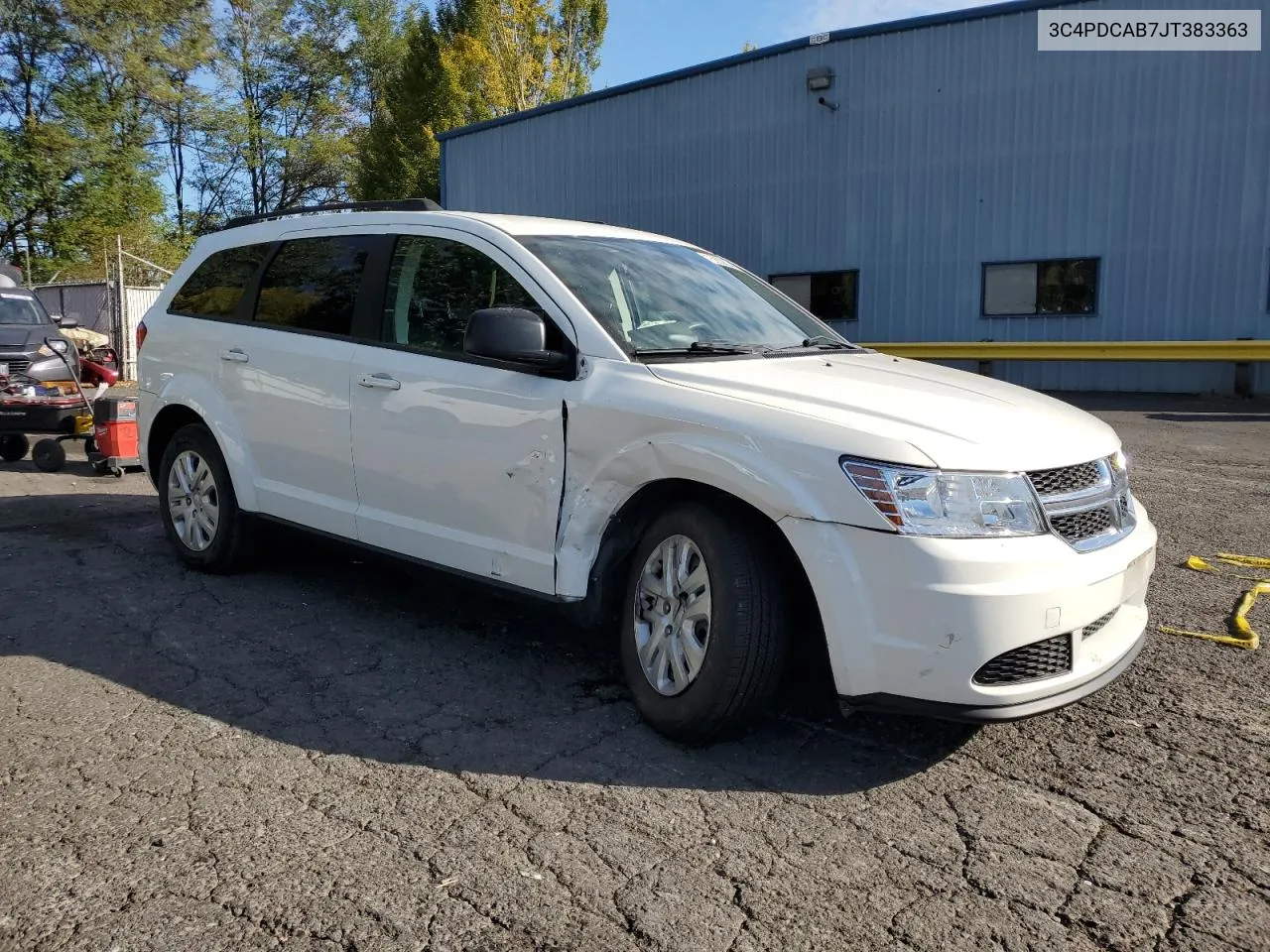 2018 Dodge Journey Se VIN: 3C4PDCAB7JT383363 Lot: 75860674