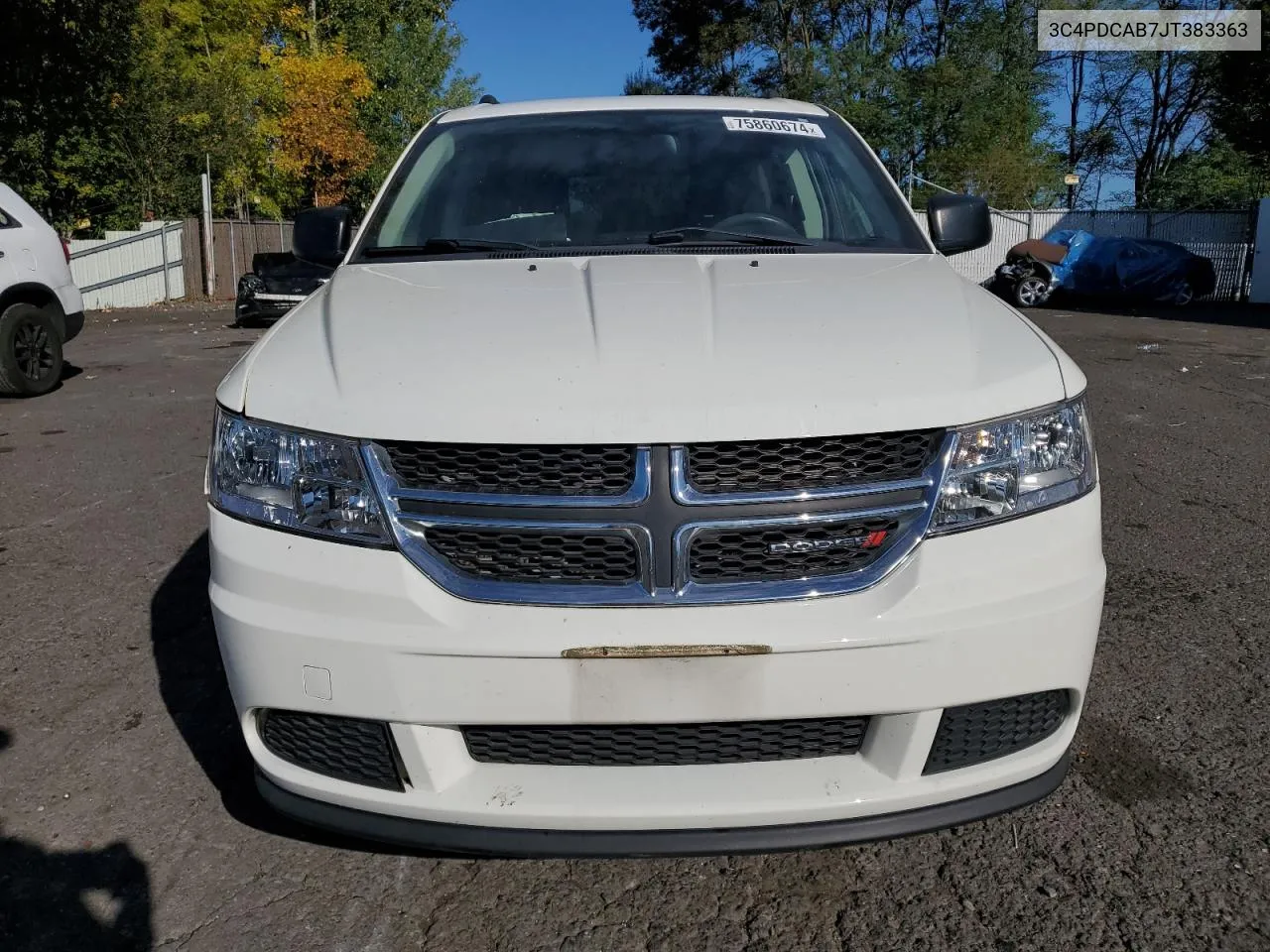 2018 Dodge Journey Se VIN: 3C4PDCAB7JT383363 Lot: 75860674