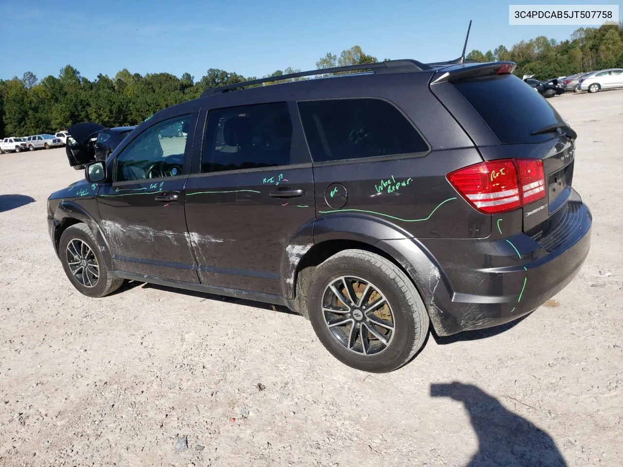 2018 Dodge Journey Se VIN: 3C4PDCAB5JT507758 Lot: 75874634