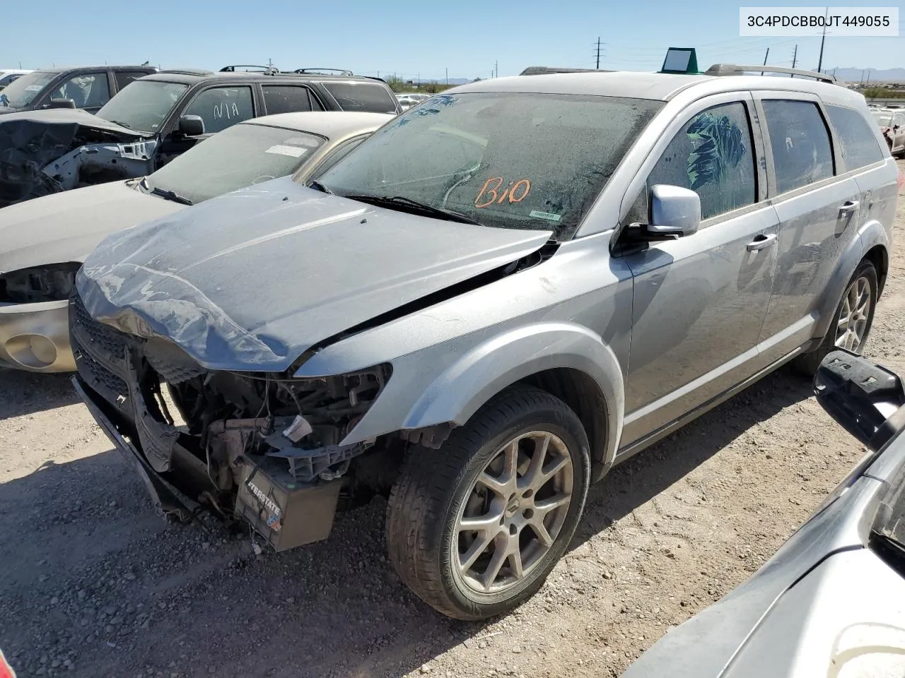 2018 Dodge Journey Sxt VIN: 3C4PDCBB0JT449055 Lot: 76526114