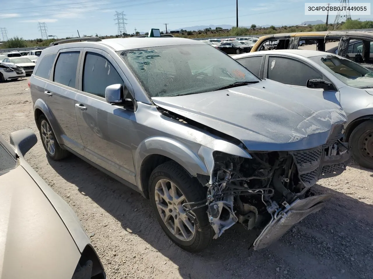 2018 Dodge Journey Sxt VIN: 3C4PDCBB0JT449055 Lot: 76526114