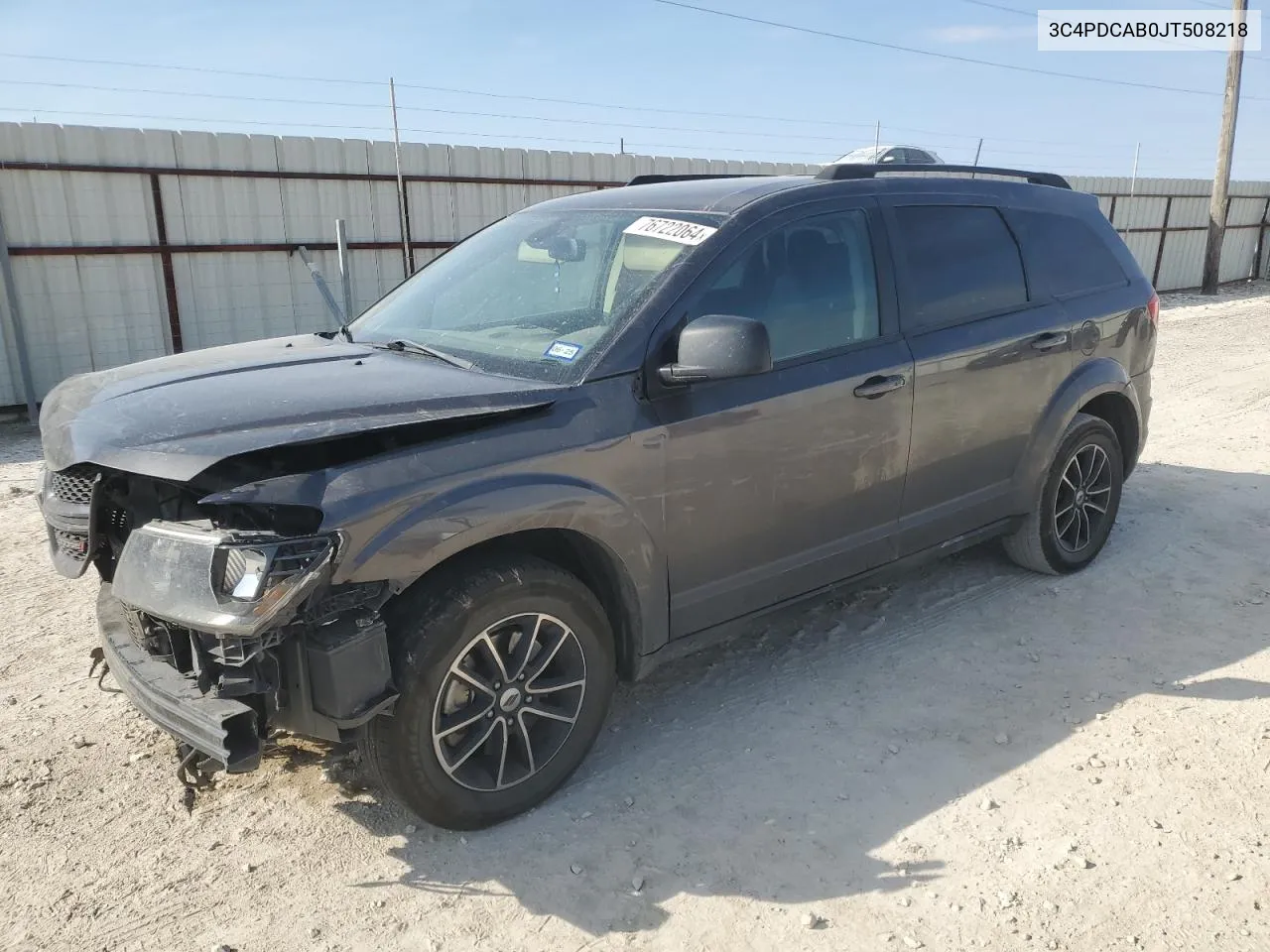 2018 Dodge Journey Se VIN: 3C4PDCAB0JT508218 Lot: 76722064