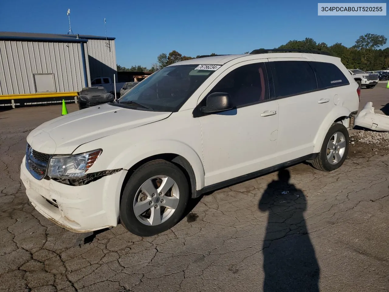 2018 Dodge Journey Se VIN: 3C4PDCAB0JT520255 Lot: 76756234