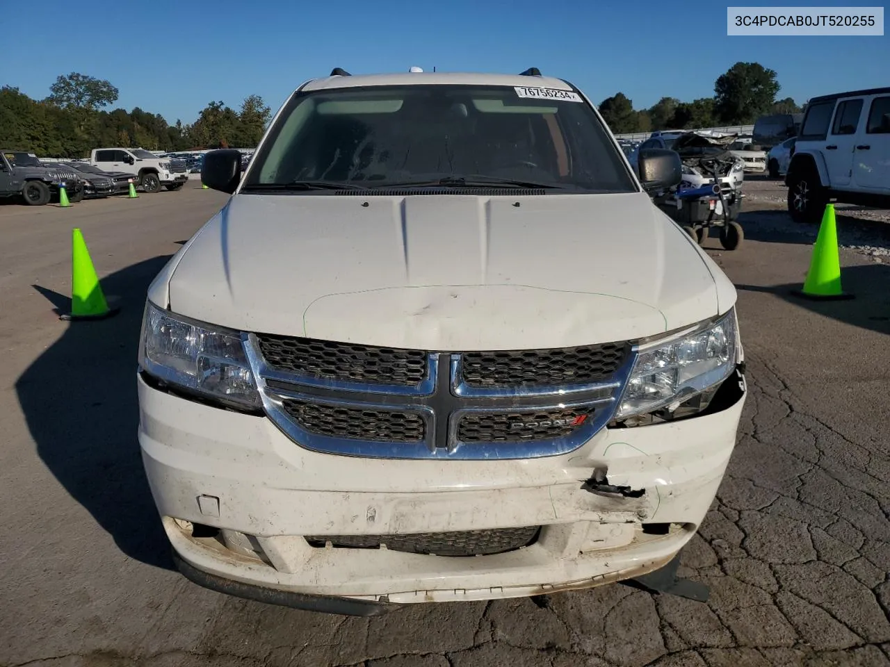 2018 Dodge Journey Se VIN: 3C4PDCAB0JT520255 Lot: 76756234