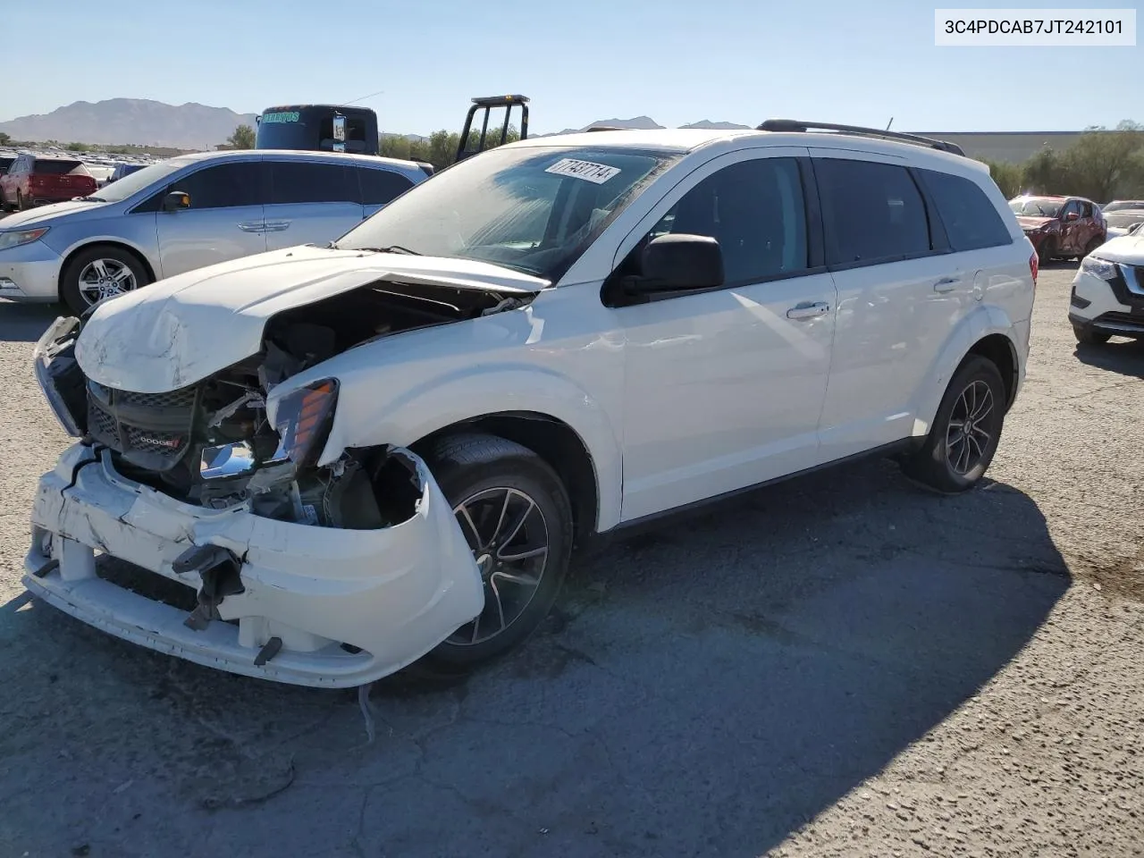 2018 Dodge Journey Se VIN: 3C4PDCAB7JT242101 Lot: 77437714