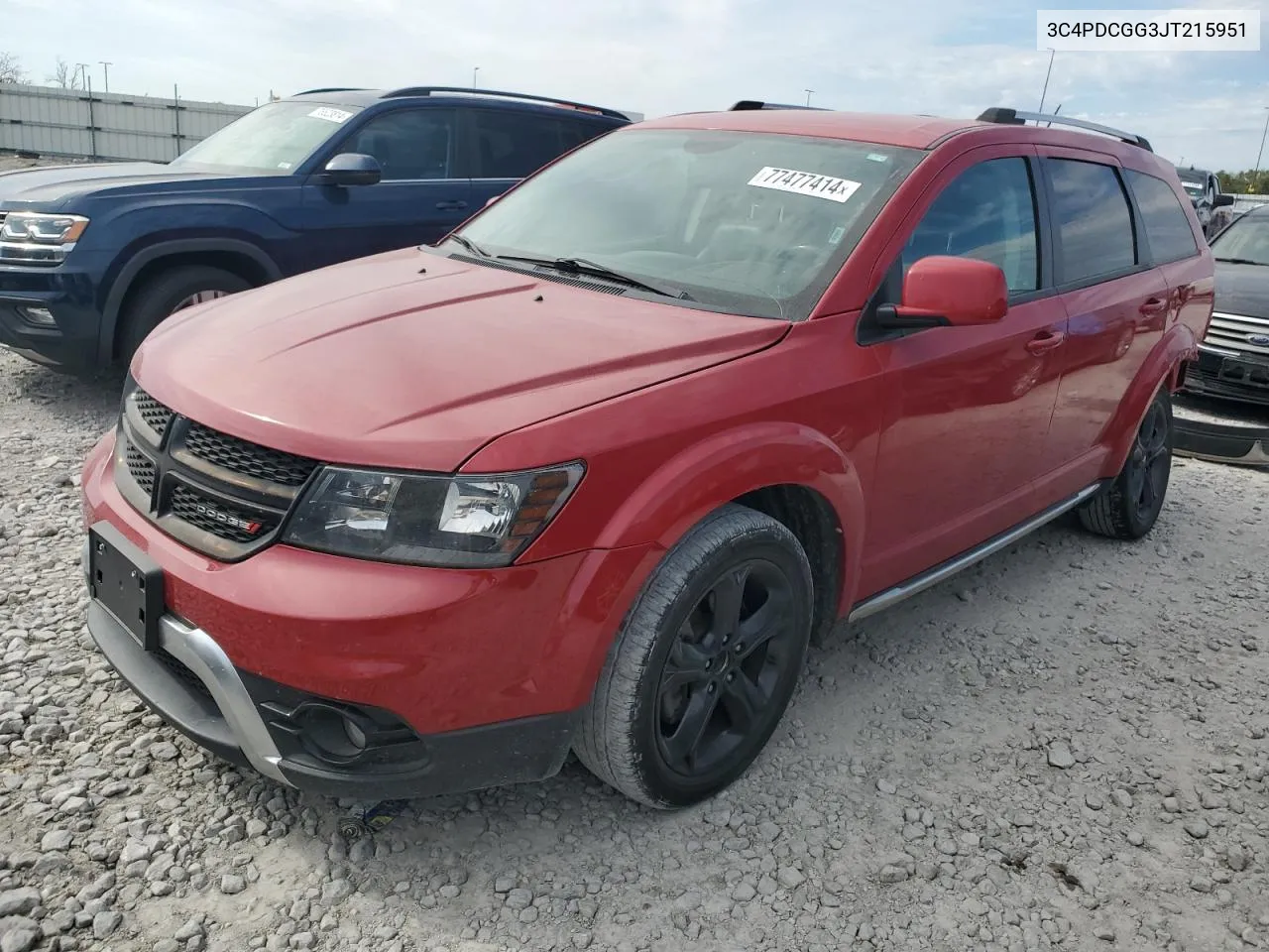 2018 Dodge Journey Crossroad VIN: 3C4PDCGG3JT215951 Lot: 77477414