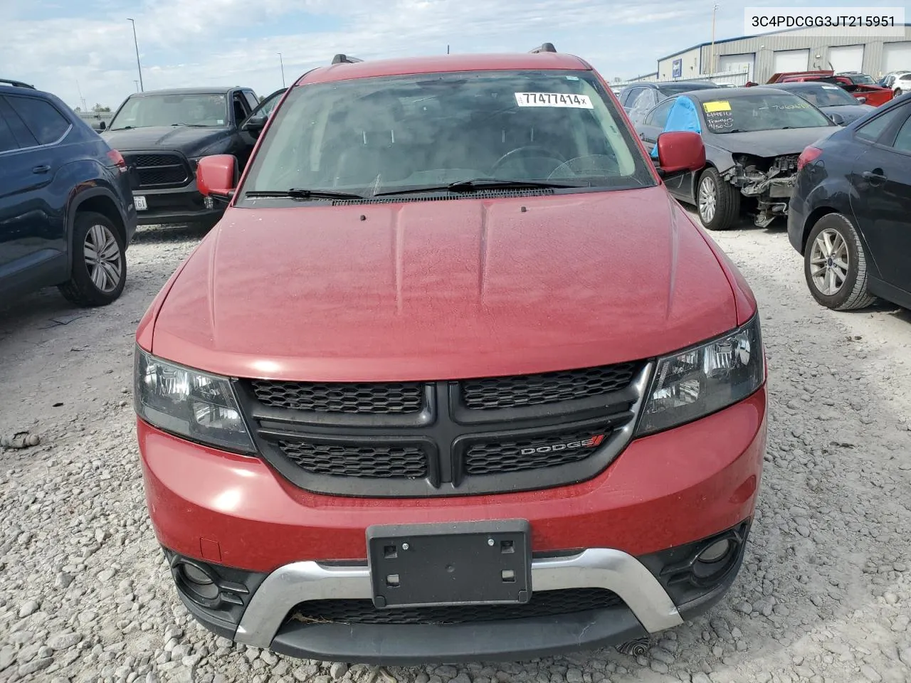 2018 Dodge Journey Crossroad VIN: 3C4PDCGG3JT215951 Lot: 77477414