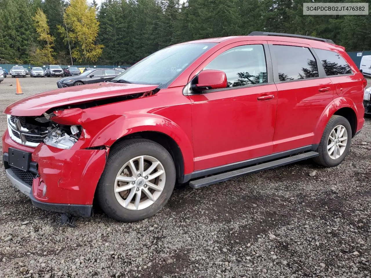 2018 Dodge Journey Sxt VIN: 3C4PDCBG2JT476382 Lot: 77497874