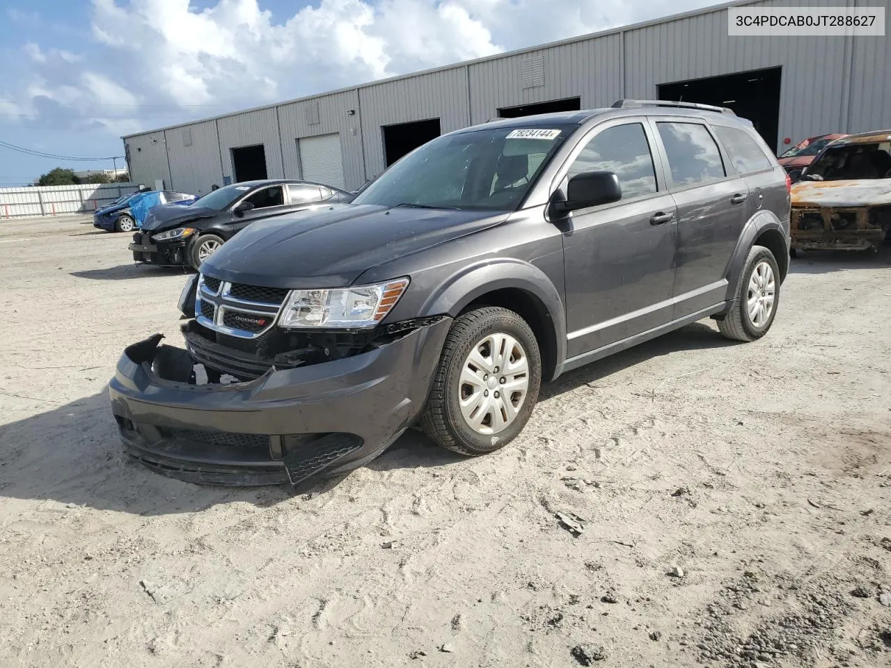 2018 Dodge Journey Se VIN: 3C4PDCAB0JT288627 Lot: 78234144