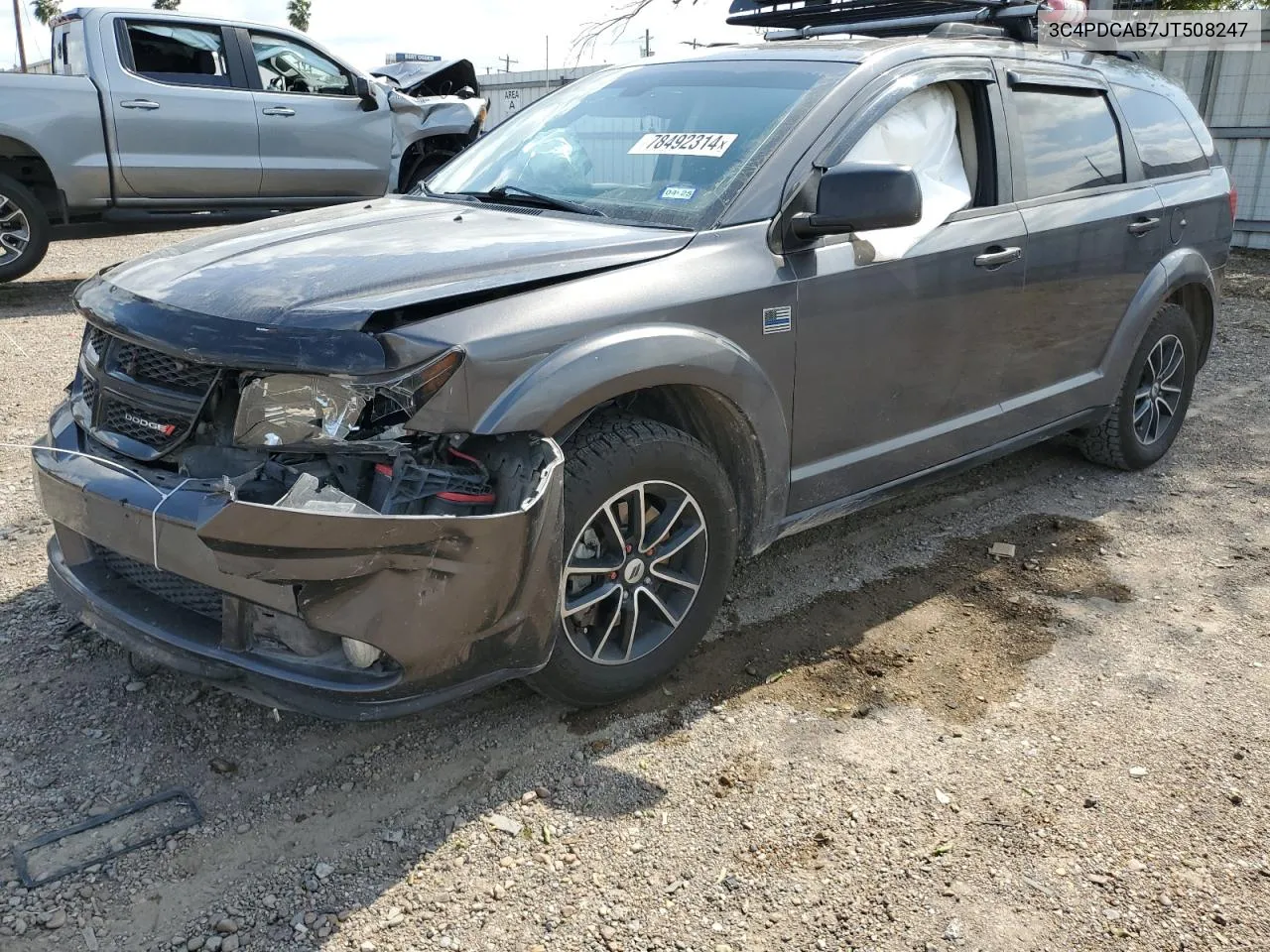 2018 Dodge Journey Se VIN: 3C4PDCAB7JT508247 Lot: 78492314