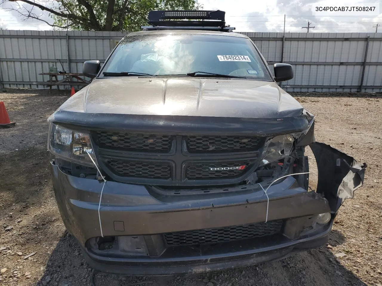 2018 Dodge Journey Se VIN: 3C4PDCAB7JT508247 Lot: 78492314