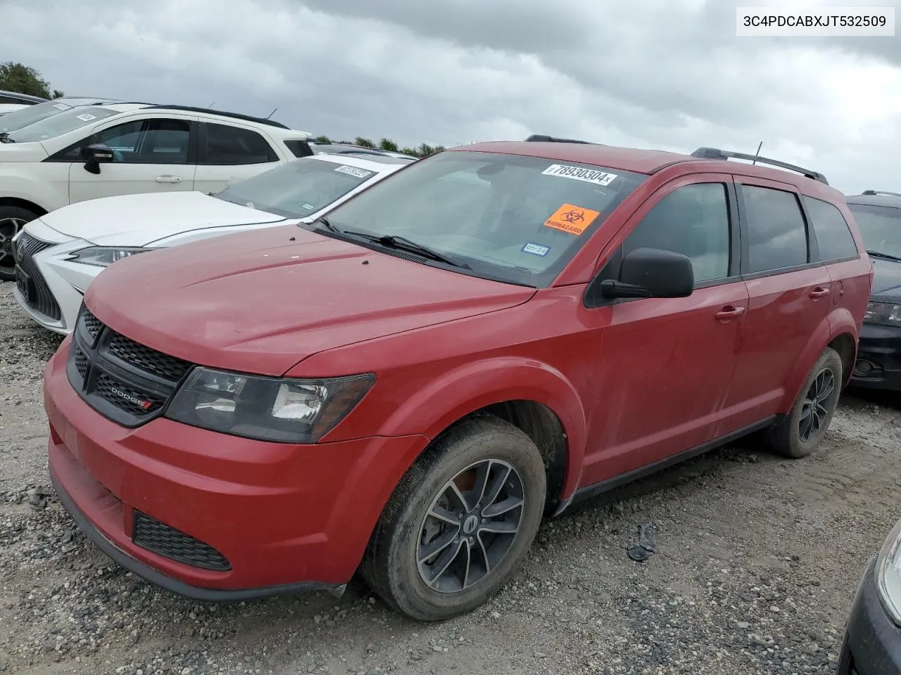 2018 Dodge Journey Se VIN: 3C4PDCABXJT532509 Lot: 78930304