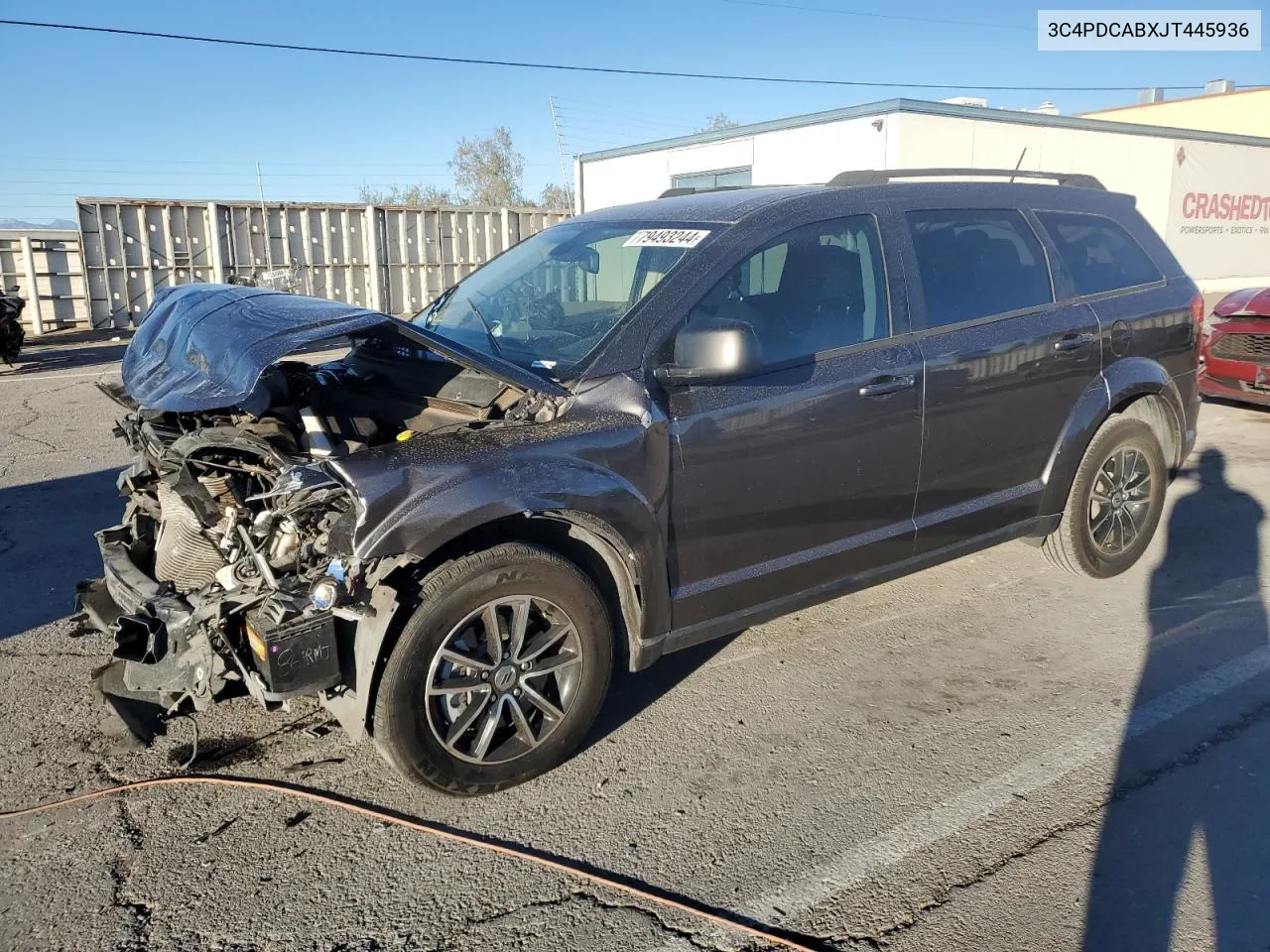 2018 Dodge Journey Se VIN: 3C4PDCABXJT445936 Lot: 79493244