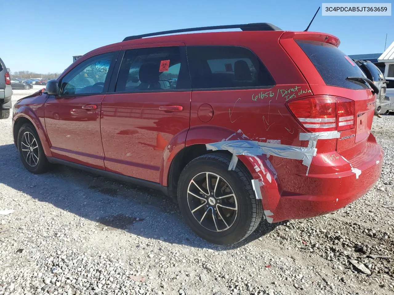 2018 Dodge Journey Se VIN: 3C4PDCAB5JT363659 Lot: 80655824