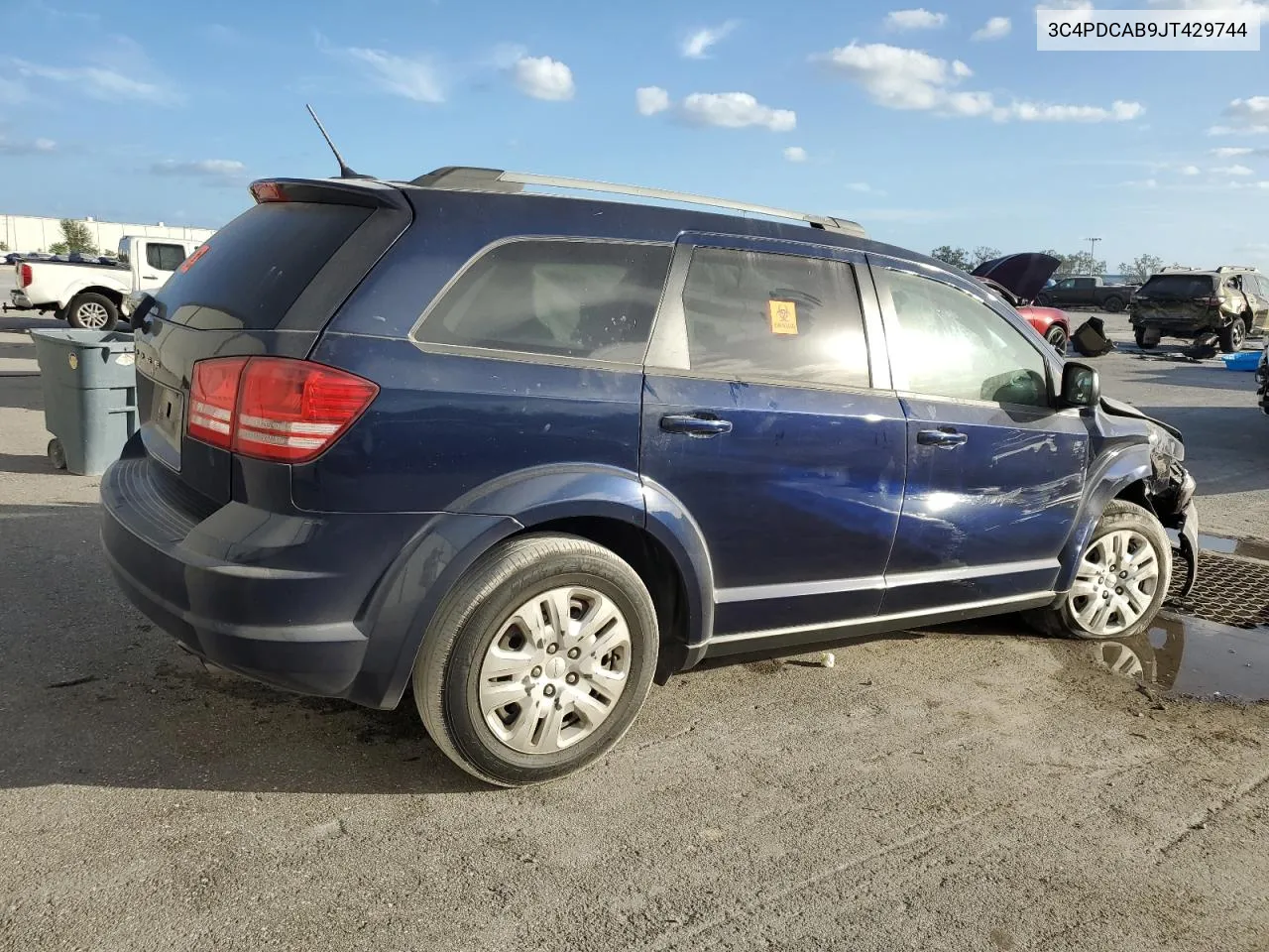 2018 Dodge Journey Se VIN: 3C4PDCAB9JT429744 Lot: 80781344