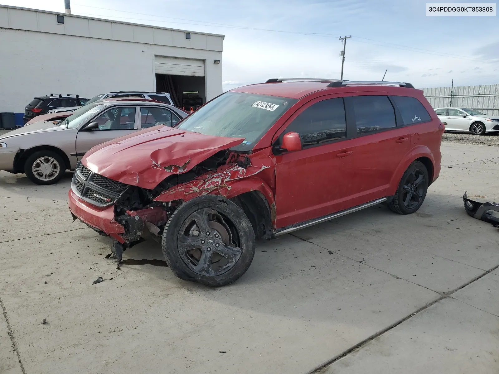 2019 Dodge Journey Crossroad VIN: 3C4PDDGG0KT853808 Lot: 42723894