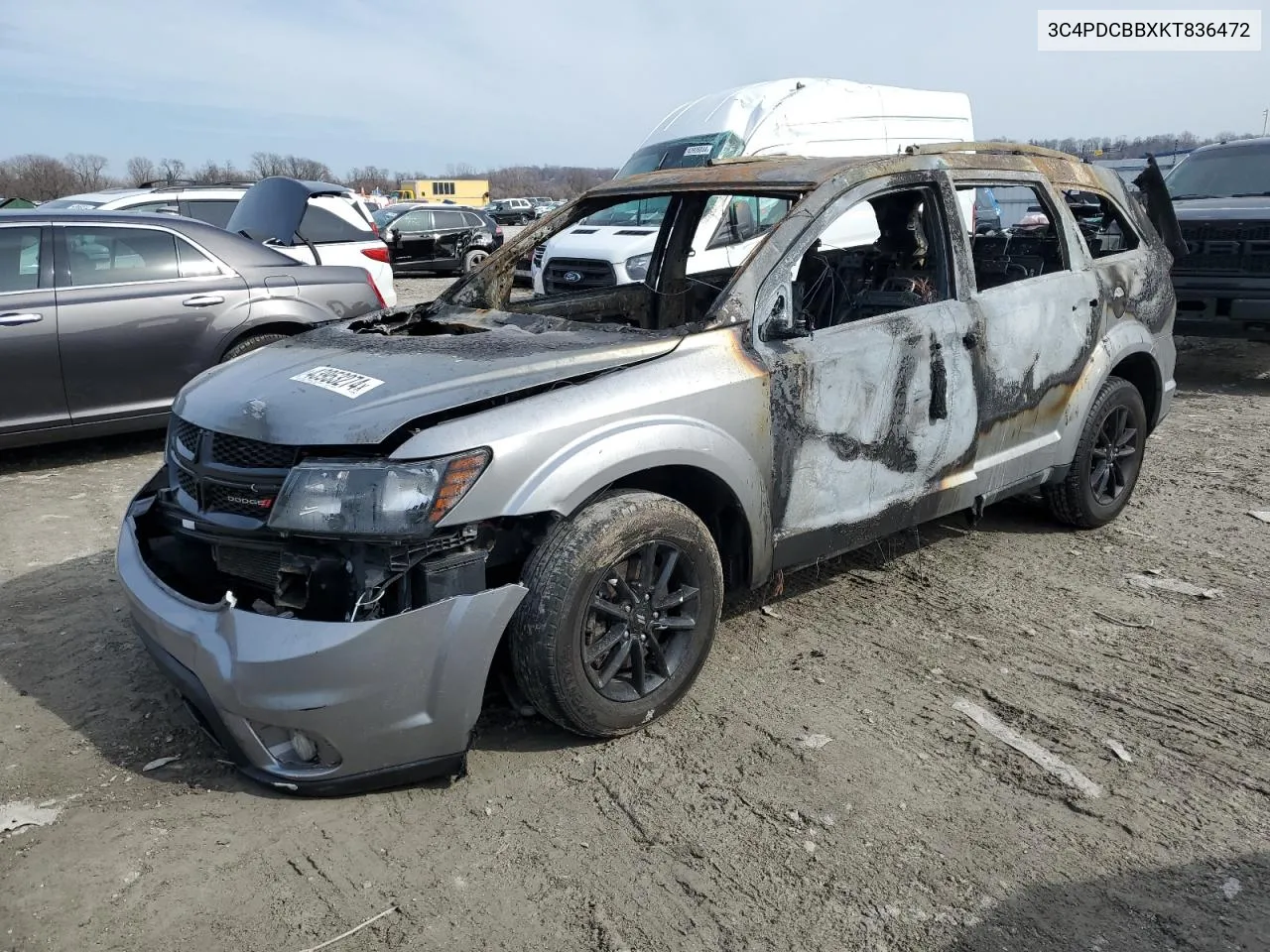 2019 Dodge Journey Se VIN: 3C4PDCBBXKT836472 Lot: 43953274