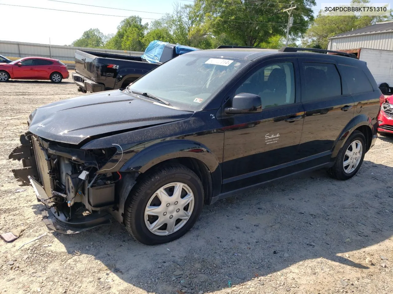 2019 Dodge Journey Se VIN: 3C4PDCBB8KT751310 Lot: 52847114