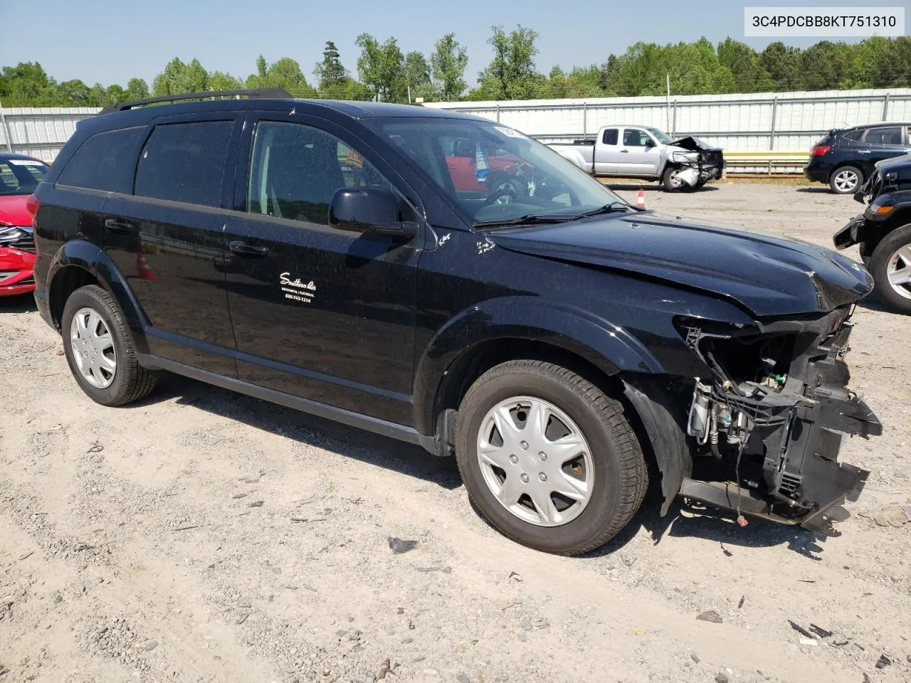 3C4PDCBB8KT751310 2019 Dodge Journey Se