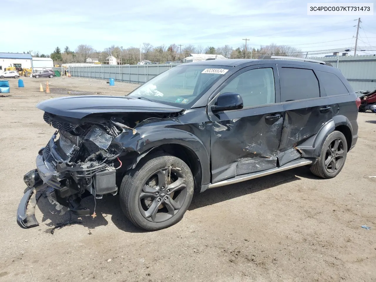 2019 Dodge Journey Crossroad VIN: 3C4PDCGG7KT731473 Lot: 56017874