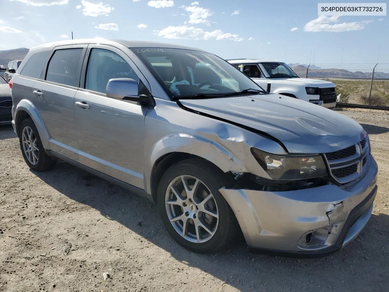 2019 Dodge Journey Gt VIN: 3C4PDDEG3KT732726 Lot: 56224564