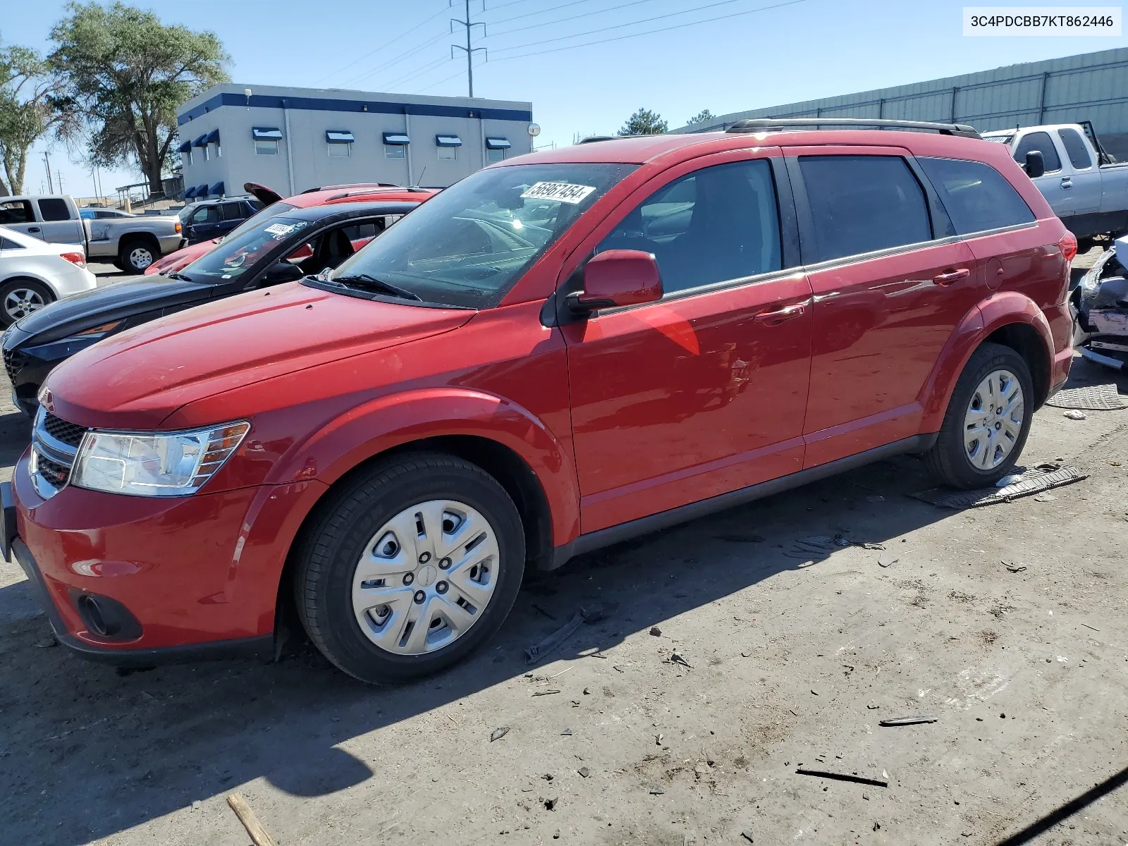 2019 Dodge Journey Se VIN: 3C4PDCBB7KT862446 Lot: 56967454