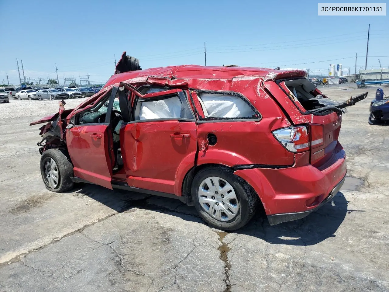 2019 Dodge Journey Se VIN: 3C4PDCBB6KT701151 Lot: 59257964