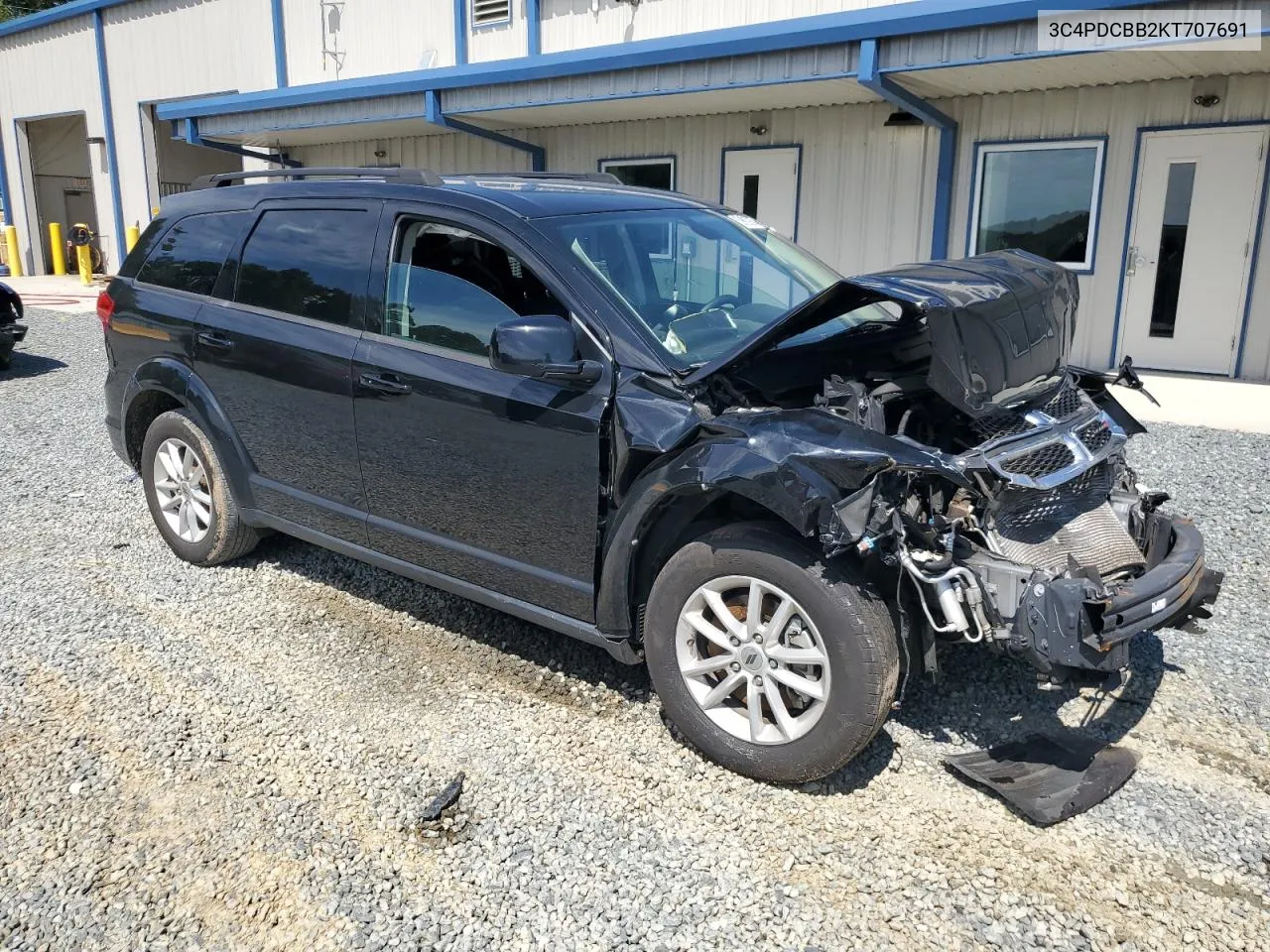 2019 Dodge Journey Se VIN: 3C4PDCBB2KT707691 Lot: 59909054