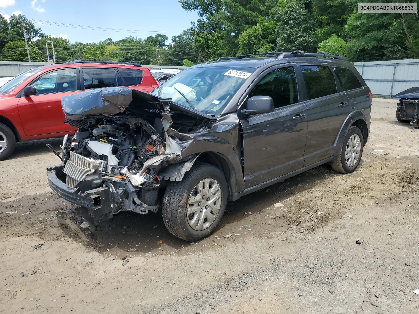 2019 Dodge Journey Se VIN: 3C4PDCAB9KT868833 Lot: 62710584