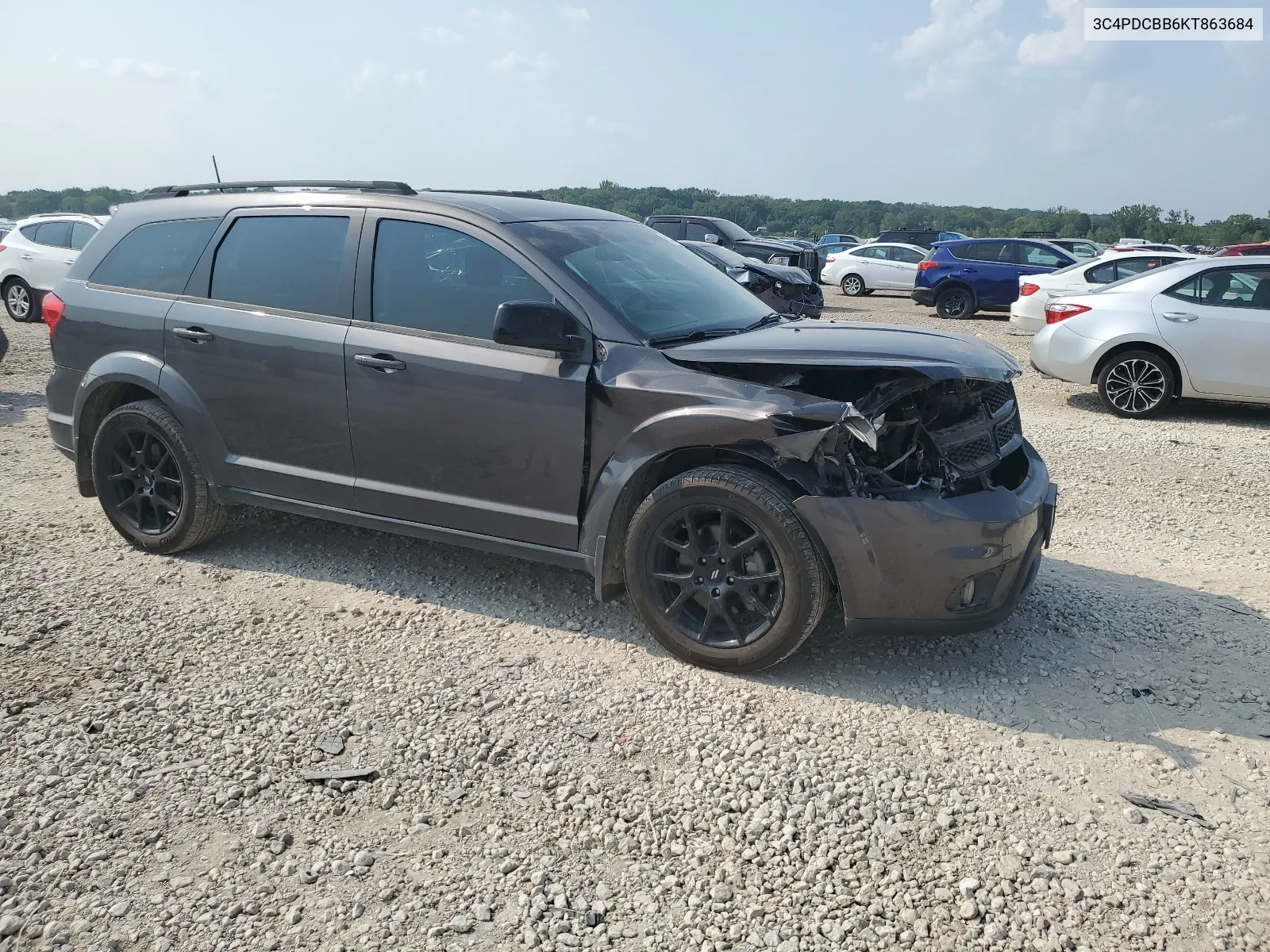 2019 Dodge Journey Se VIN: 3C4PDCBB6KT863684 Lot: 65144654