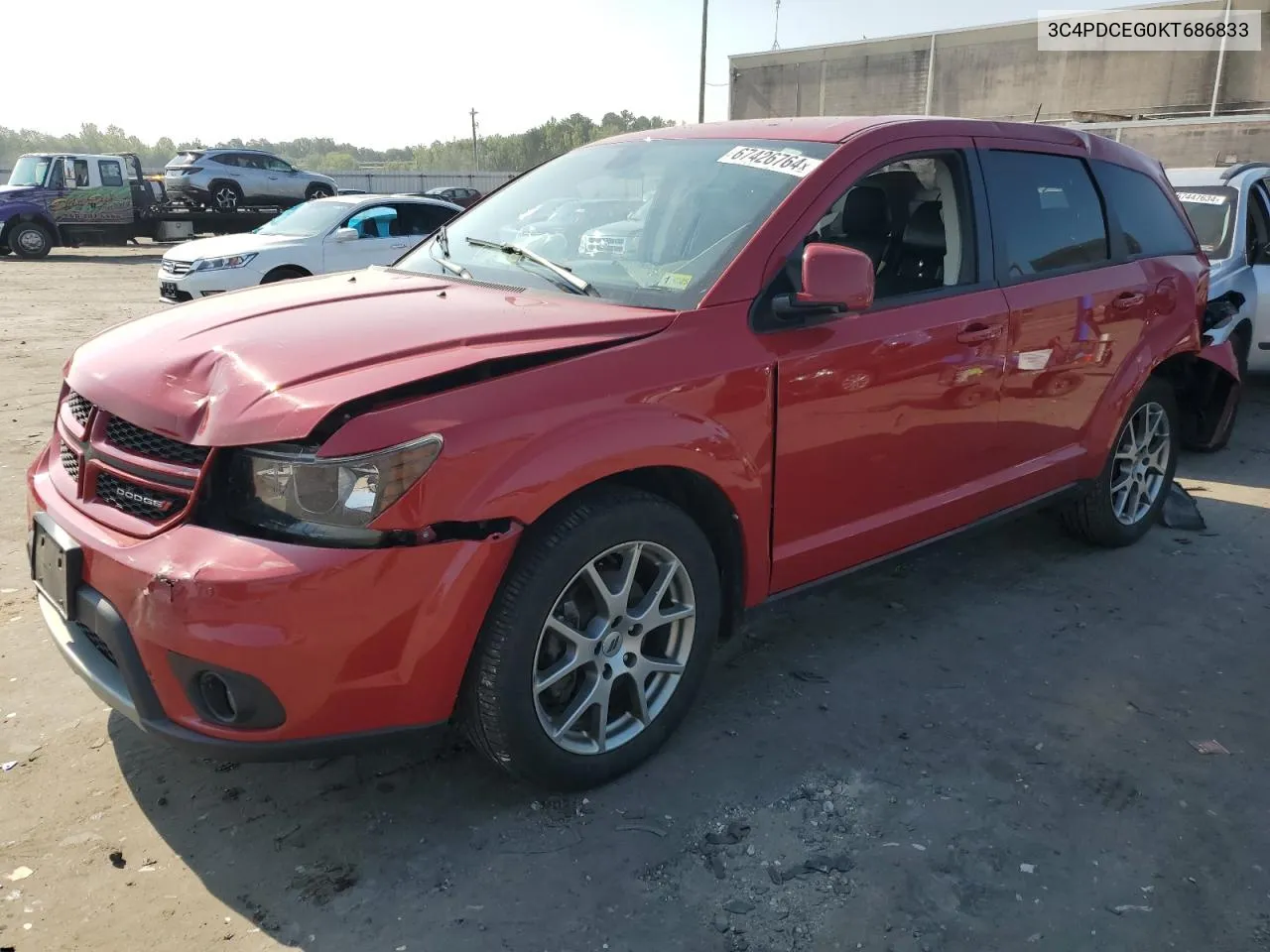 2019 Dodge Journey Gt VIN: 3C4PDCEG0KT686833 Lot: 67426764