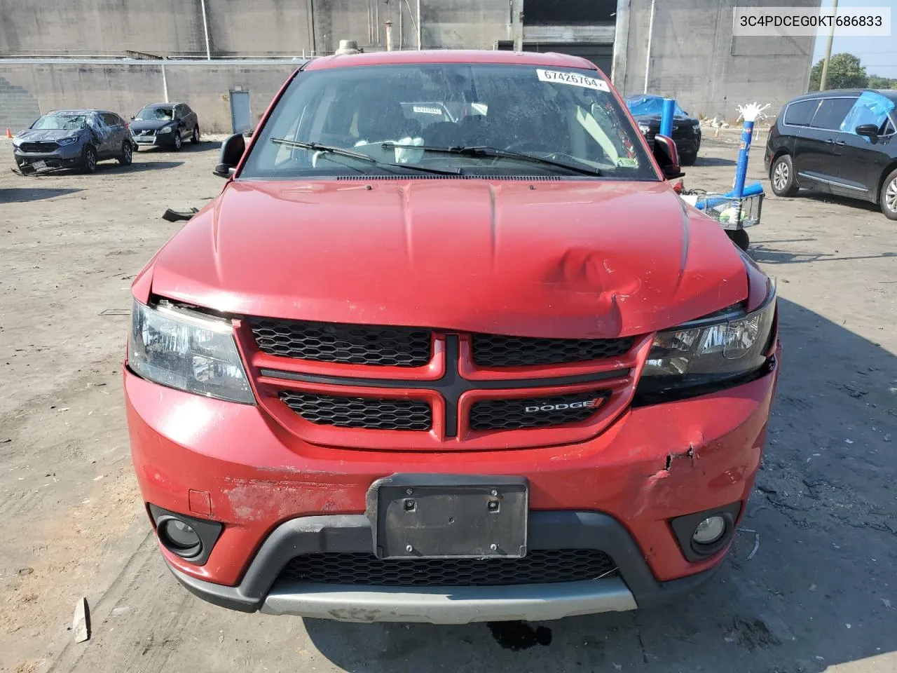 2019 Dodge Journey Gt VIN: 3C4PDCEG0KT686833 Lot: 67426764